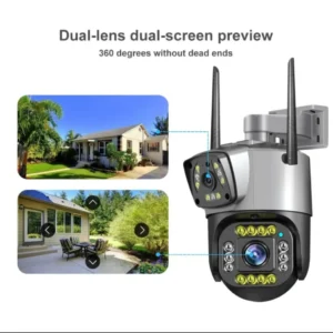 V380 Pro WIFI Dual Lens 3MP PTZ Outdoor Wifi Security Camera